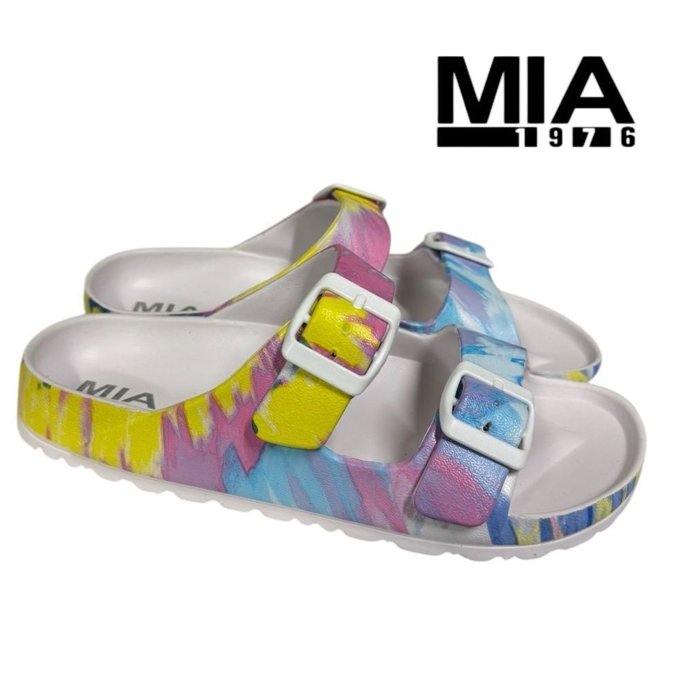 New MIA Jasmin Women's EVA Double Buckle Slide Sandals 6